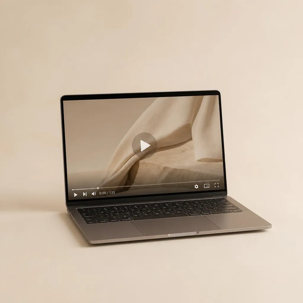 Laptop z odtwarzaczem kursu